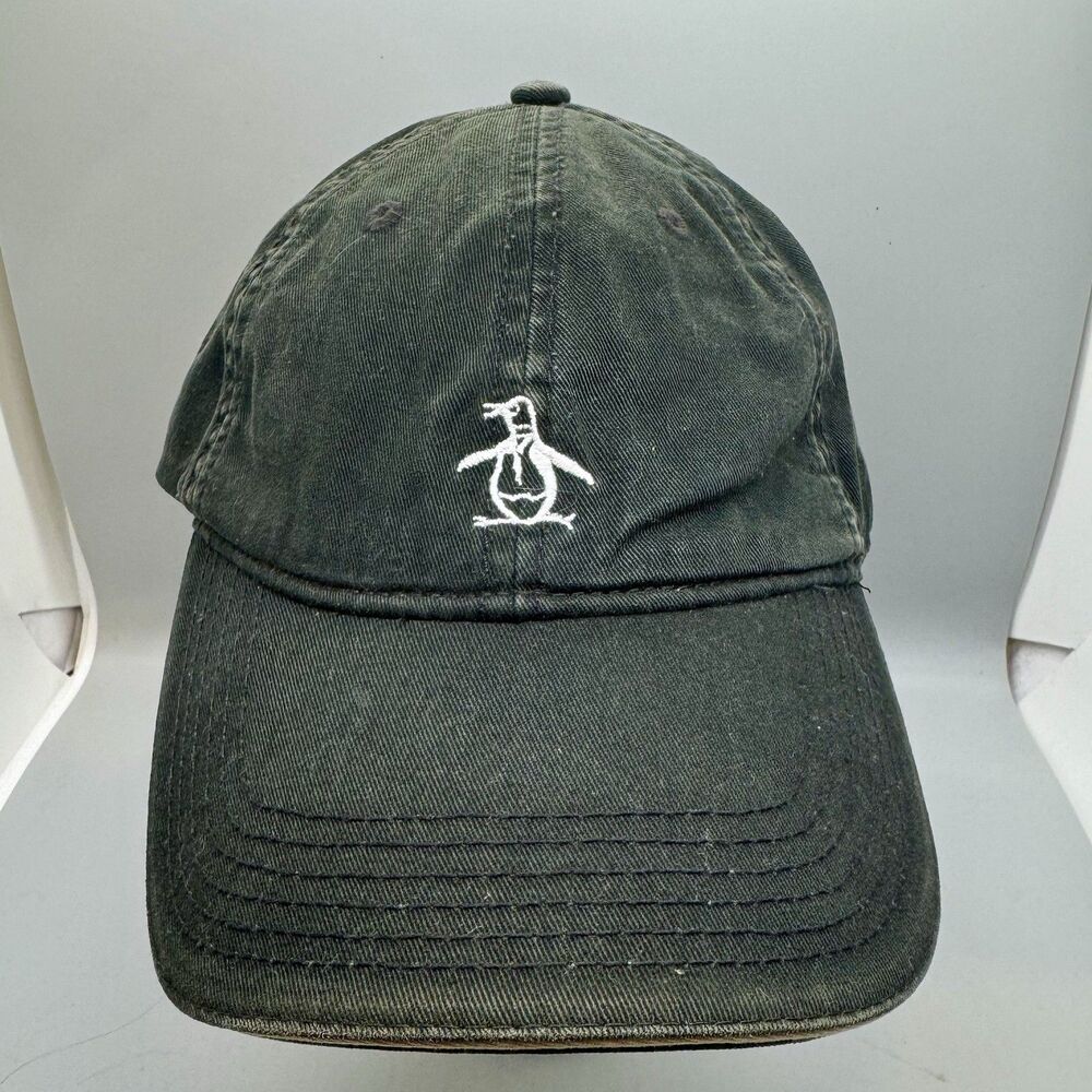 Nice Vintage Original Penguin Black Cotton Adjustable Baseball Ball Cap Hat Mens